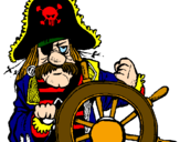Disegno Capitano dei pirati  pitturato su Giovanni Pellegrini