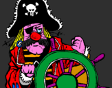 Disegno Capitano dei pirati  pitturato su BRANDO  no. 07. 05.02.12