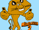 Disegno Madagascar 2 Alex pitturato su vincenzo