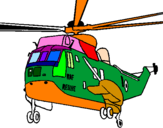 Disegno Elicottero di salvataggio  pitturato su andrea2007