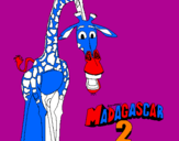 Disegno Madagascar 2 Melman pitturato su tghvcbb