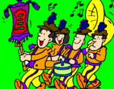 Disegno Banda musicale  pitturato su nikolas polanski