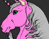 Disegno Testa di unicorno  pitturato su byutiful