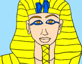Disegno Tutankamon pitturato su vincenzo