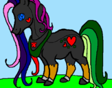 Disegno Pony pitturato su ale