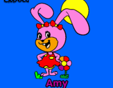 Disegno Amy pitturato su pasquale laudano