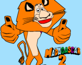Disegno Madagascar 2 Alex pitturato su andrea scomazzon