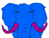 Disegno Elefante africano pitturato su eleonora