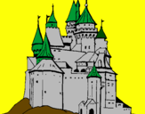 Disegno Castello medievale  pitturato su MATTEO