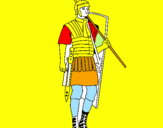 Disegno Soldato romano  pitturato su giorgio