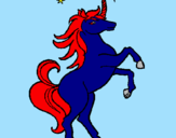 Disegno Unicorno pitturato su dalila