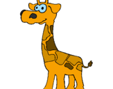 Disegno Giraffa  pitturato su anónimo