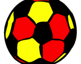 Disegno Pallone da calcio pitturato su Gaia