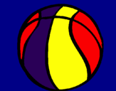 Disegno Pallone da pallacanestro pitturato su ELISA