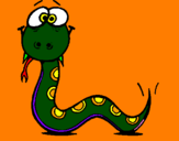 Disegno Serpente 3 pitturato su yoy