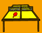 Disegno Ping pong pitturato su erica