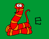 Disegno Serpente  pitturato su ALESSANDRO