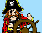 Disegno Capitano dei pirati  pitturato su tommy c.
