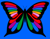 Disegno Farfalla 8 pitturato su gio