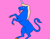 Disegno Unicorno pitturato su nicolò