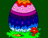 Disegno Uovo di Pasqua 2 pitturato su thommy ti amo da morire