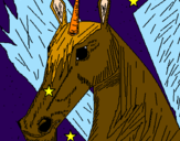 Disegno Livehorses pitturato su gaia e gaiada