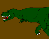 Disegno Tyrannosaurus Rex  pitturato su salvo