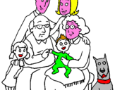 Disegno Famiglia pitturato su Vittoria