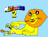Disegno Madagascar 2 Alex pitturato su vittoria voli