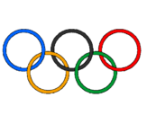 Disegno Anelli dei giochi olimpici  pitturato su isabella castillo grachi