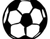 Disegno Pallone da calcio pitturato su simona