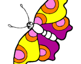 Disegno Farfalla  pitturato su lucia
