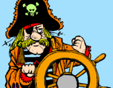 Disegno Capitano dei pirati  pitturato su MAIALINO