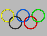 Disegno Anelli dei giochi olimpici  pitturato su Sara Ferraro