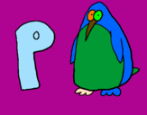 Disegno Pinguino pitturato su n5b1v11