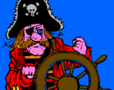 Disegno Capitano dei pirati  pitturato su Gabriele