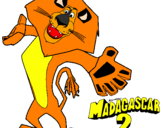 Disegno Madagascar 2 Alex 2 pitturato su matteo