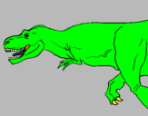 Disegno Tyrannosaurus Rex  pitturato su milena