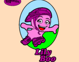 Disegno LilyBoo pitturato su rossella