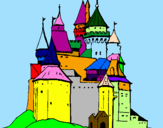 Disegno Castello medievale  pitturato su VITTORIA