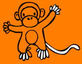 Disegno Scimmietta pitturato su ALiCE