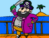 Disegno Pirata a bordo  pitturato su LUIGI