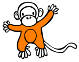 Disegno Scimmietta pitturato su ALiCE