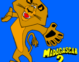 Disegno Madagascar 2 Alex 2 pitturato su rccardo