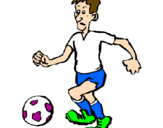 Disegno Giocatore di calcio  pitturato su tommaso