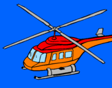 Disegno Elicottero   pitturato su FRANESCO
