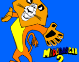 Disegno Madagascar 2 Alex 2 pitturato su matteo