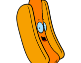 Disegno Hot dog pitturato su LUCA