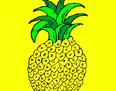 Disegno ananas  pitturato su elisa