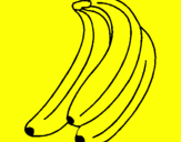 Disegno Banane  pitturato su michele